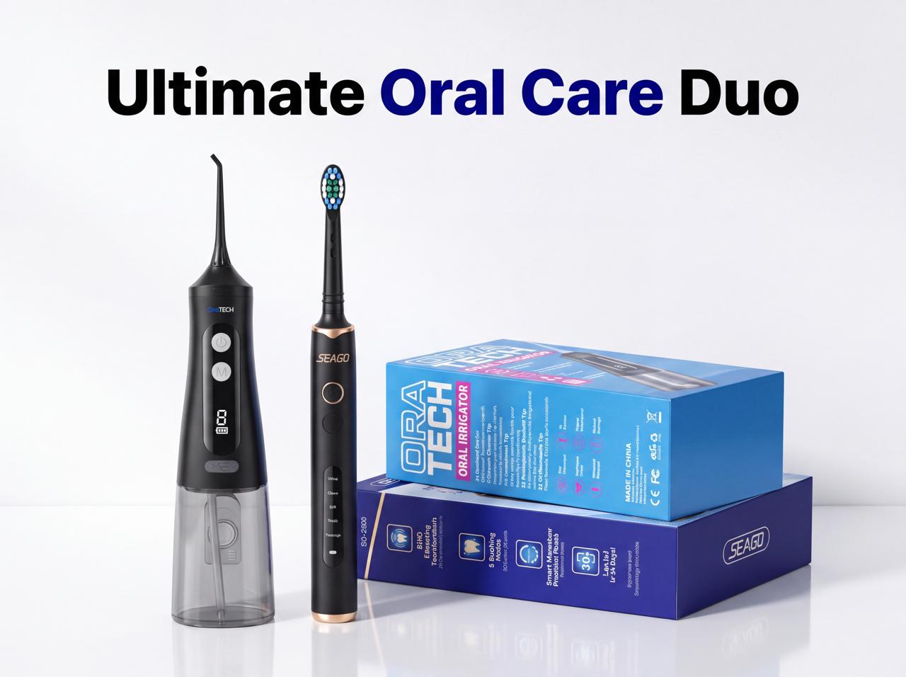 Oral Care Duo (Flosser + Toothbrush)