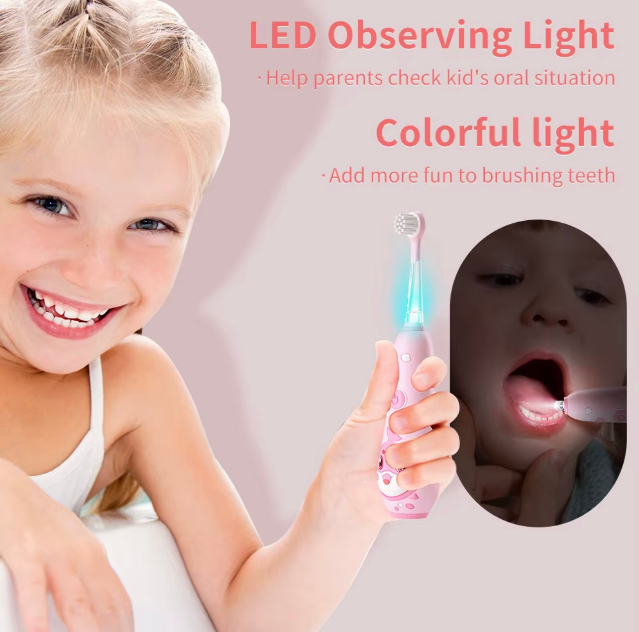 Kids Electric Toothbrush - 8 Tips - Blue