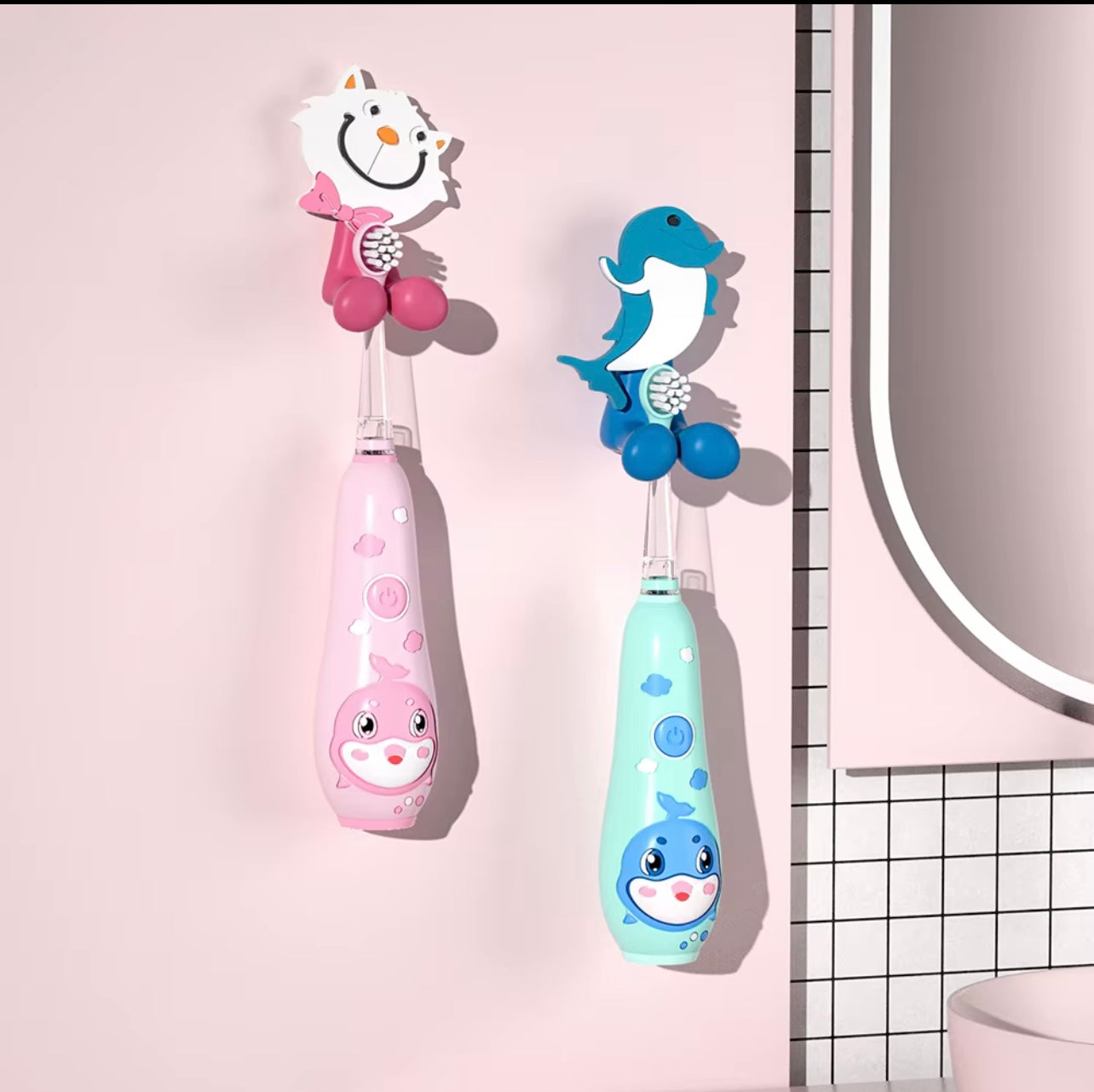 Kids Electric Toothbrush - 8 Tips - Blue